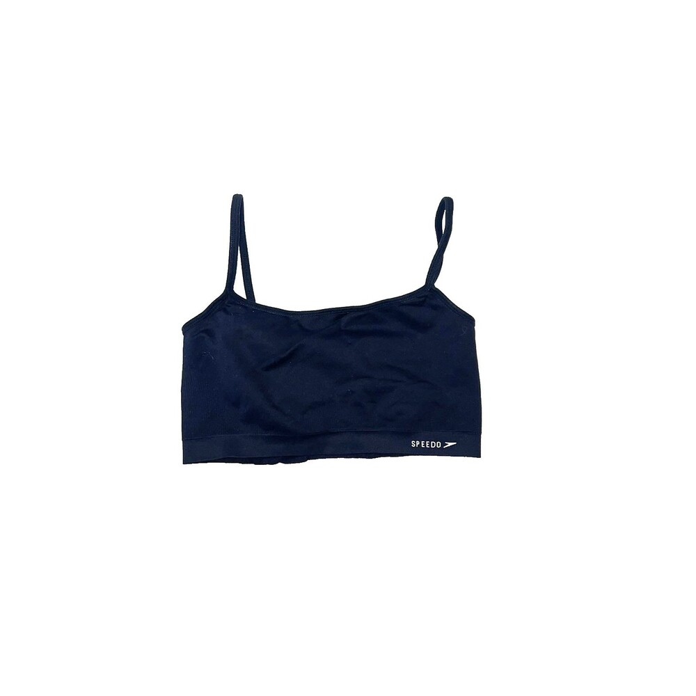 Speedo M/L Black  Sporty Bralette Y2K Athleisure USA